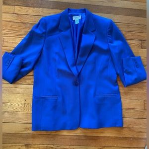 Vintage Pendleton 100% Virgin Wool Blue Jacket Blazer size 18. Made in the USA.